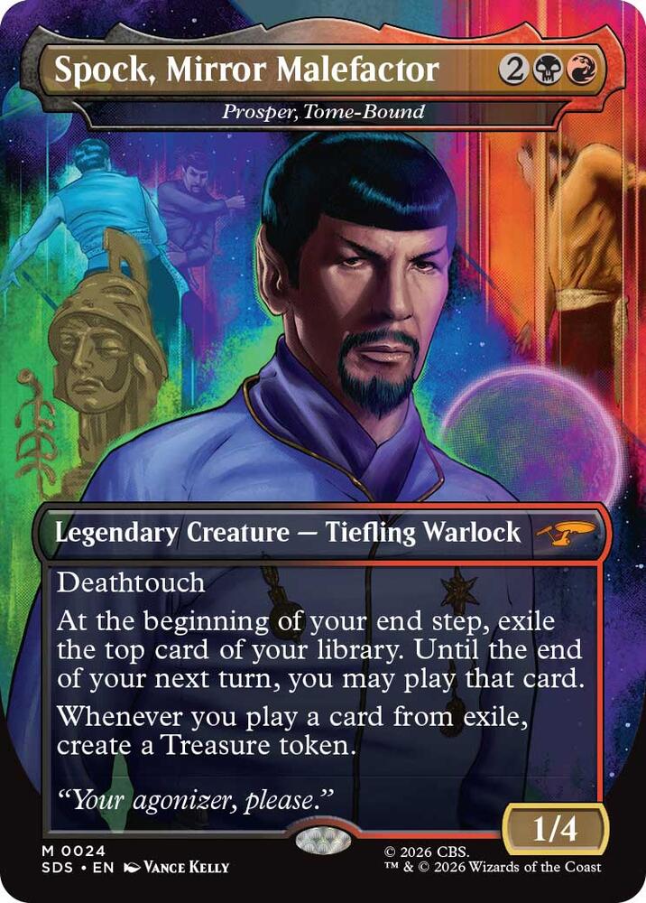 Spock, Mirror Malefactor - Prosper, Tome-Bound (Borderless) [Star Trek: Stardates]