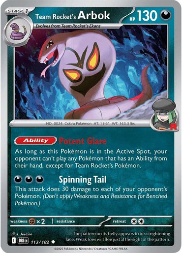 Team Rocket's Arbok (113/182) [Scarlet & Violet: Destined Rivals]