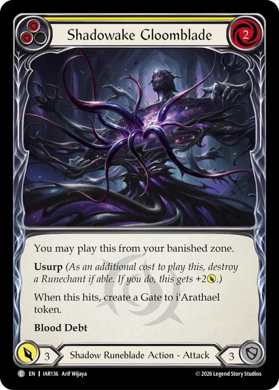 Shadowake Gloomblade (Yellow) [Usurp the Shadow Throne]