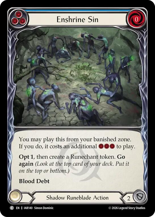 Enshrine Sin (Blue) [Usurp the Shadow Throne]