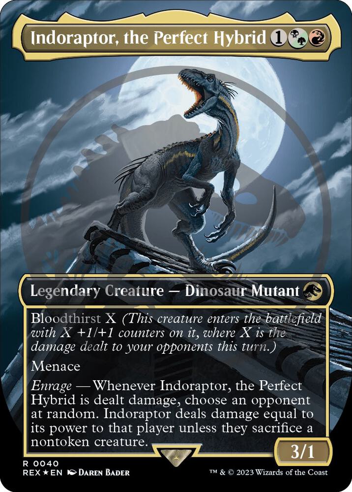 Indoraptor, the Perfect Hybrid (Borderless) (Emblem)