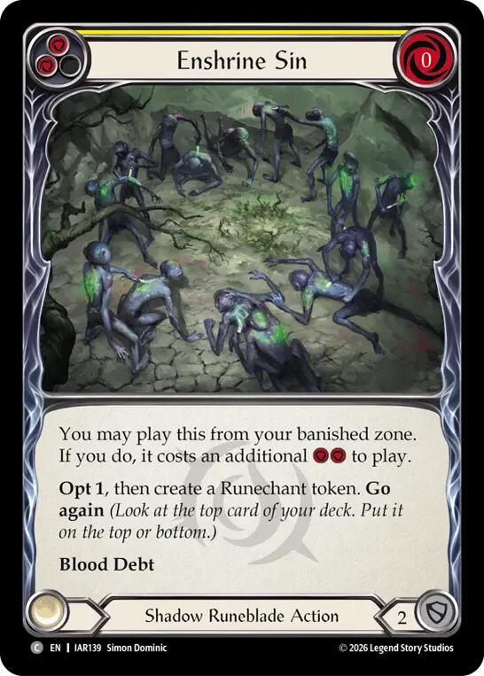 Enshrine Sin (Yellow) [Usurp the Shadow Throne]