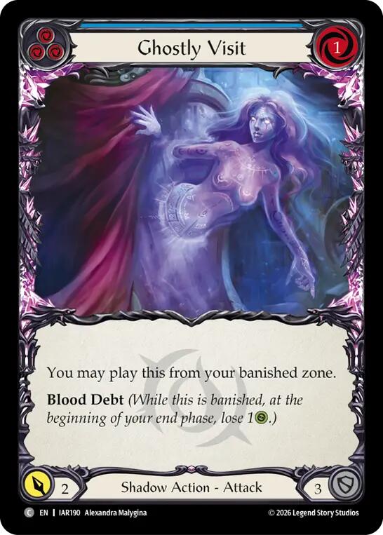 Ghostly Visit (Blue) [Usurp the Shadow Throne]
