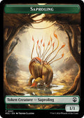 Saproling (Ripple Foil) // Emblem - Garruk, Apex Predator Double-Sided Token