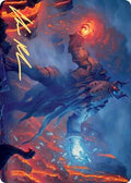 Aegar, the Freezing Flame Art Card (Gold-Stamped Signature)