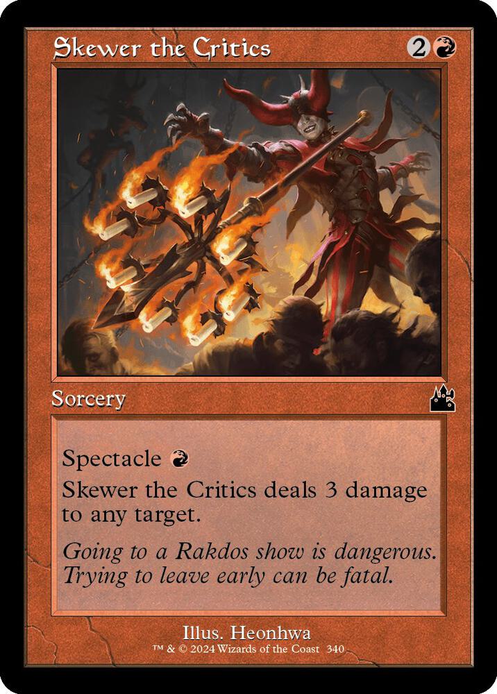 Skewer the Critics (Retro Frame)