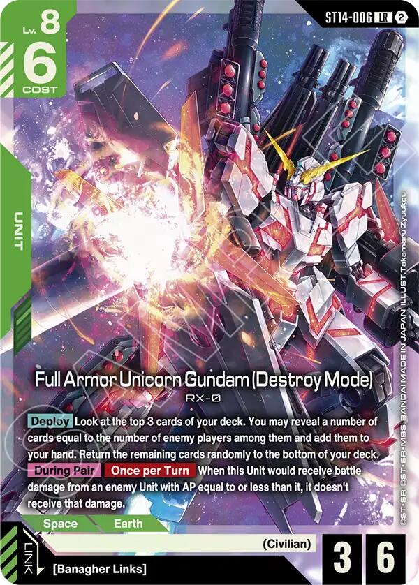 Full Armor Unicorn Gundam (Destroy Mode) - ST14-006 [Starter Deck 14: Heavy Dominion]