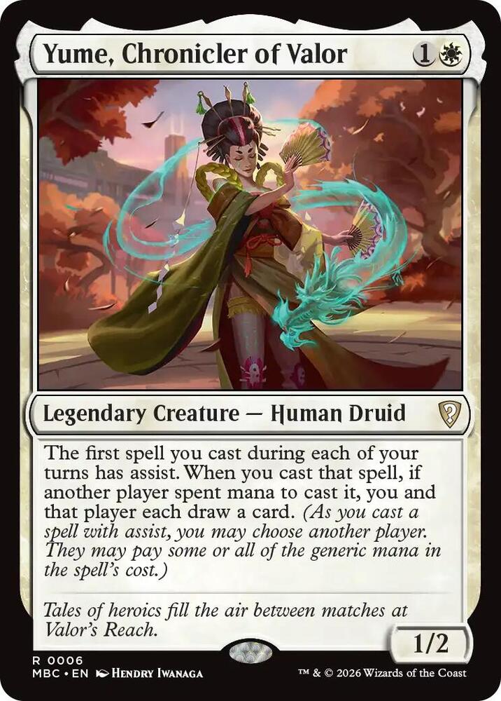 Yume, Chronicler of Valor [Mystery Booster Commander Edition]