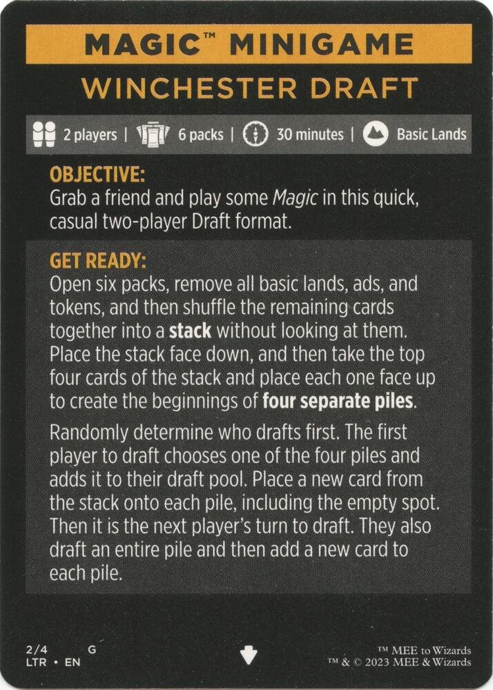 Magic Minigame: Winchester Draft