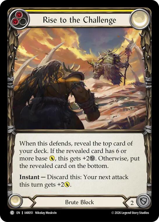 Rise to the Challenge (Yellow) [Usurp the Shadow Throne]