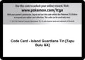 Code Card - Island Guardians Tin [Tapu Bulu GX]