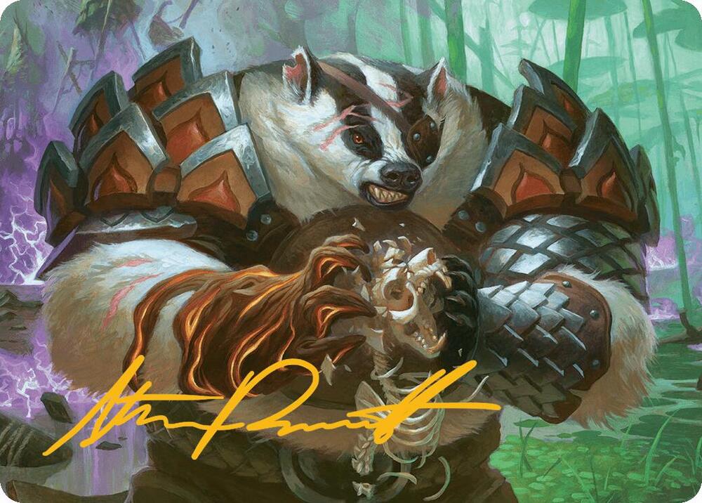 Hugs, Grisly Guardian Art Card (Gold-Stamped Signature)