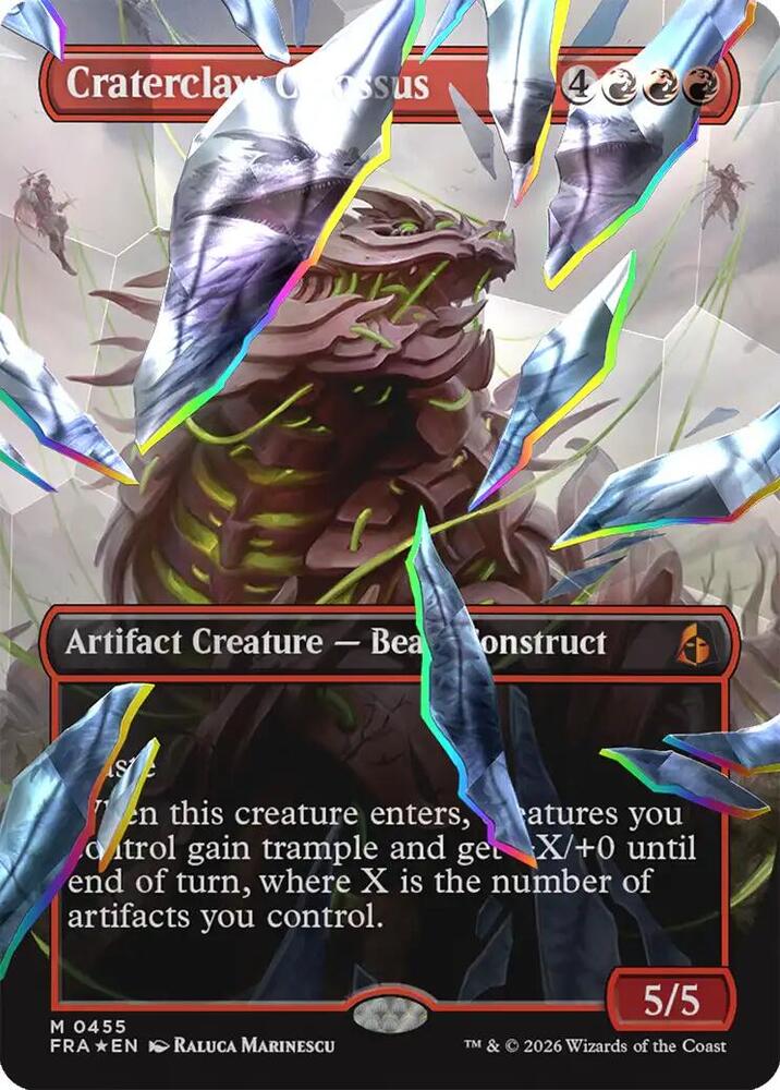 Craterclaw Colossus (Borderless) (Facet Foil) (0455) [Reality Fracture]