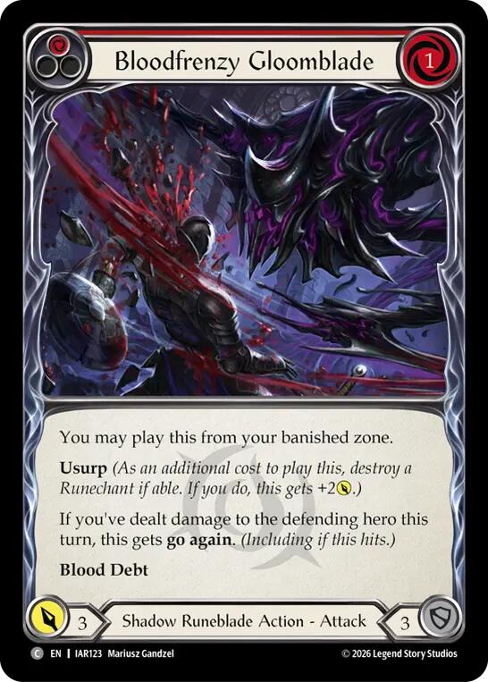 Bloodfrenzy Gloomblade (Red) [Usurp the Shadow Throne]