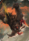 Furious Bellow Art Card (Gold-Stamped Signature)