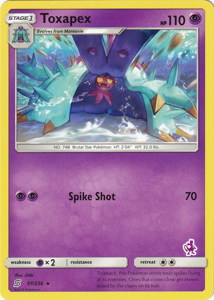 Toxapex - 97/236 (Mewtwo Stamped)