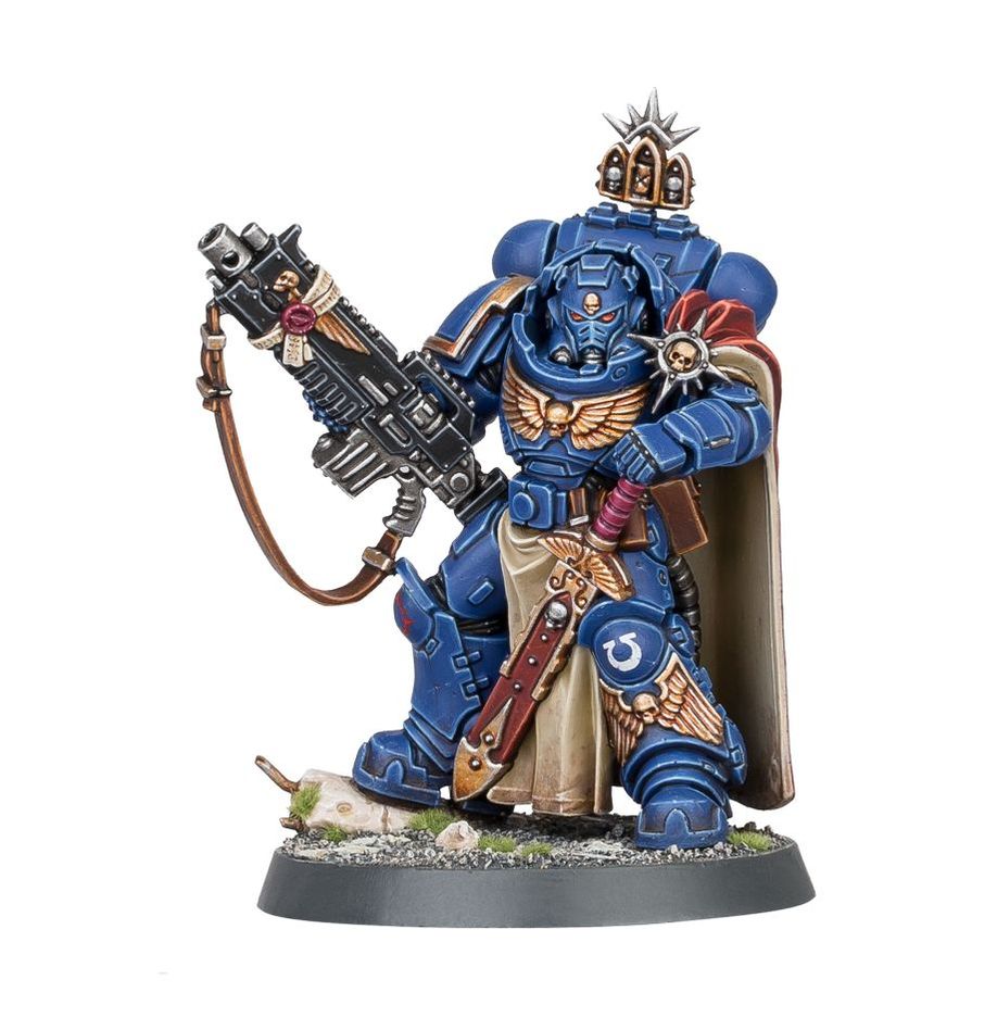 48-48 Space Marine Captain In Gravis Armour With Master-Crafted Heavy Bolt Rifle