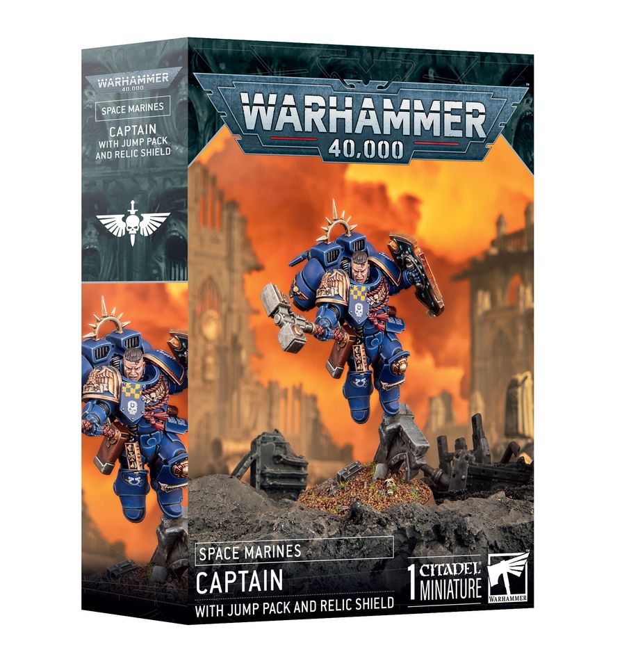 48-102 Space Marine: Captain with Jump Pack & Relic Shield