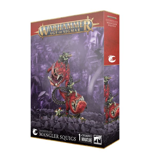 89-46 Gloomspite Gitz Mangler Squigs / Loonboss on Mangler Squigs