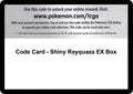 Code Card - Shiny Rayquaza EX Box