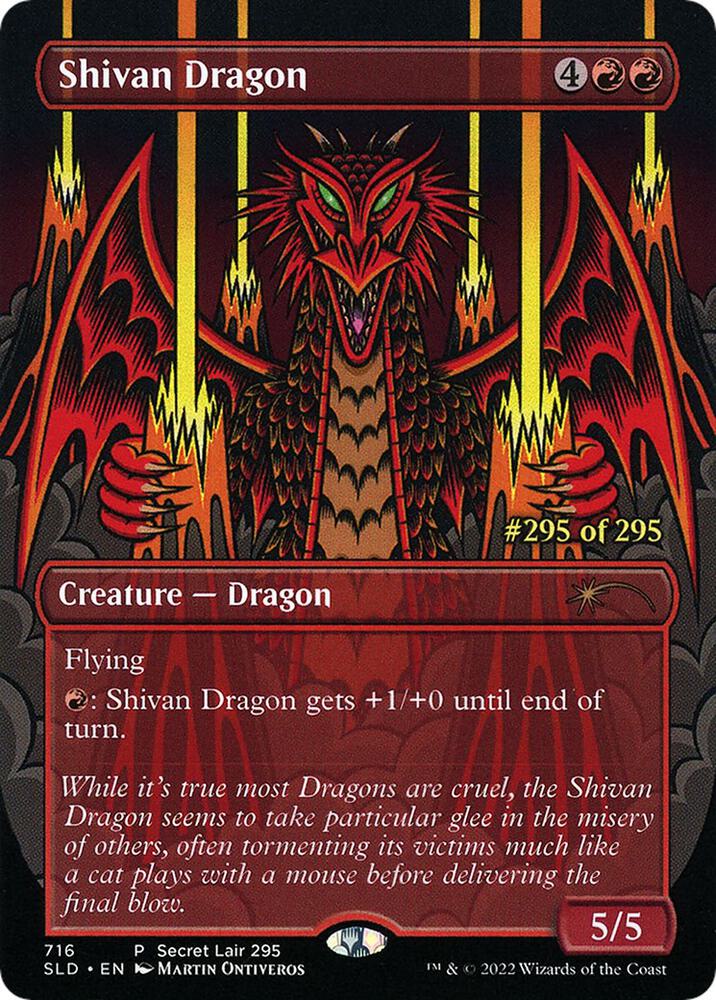 Shivan Dragon (Serial Numbered)