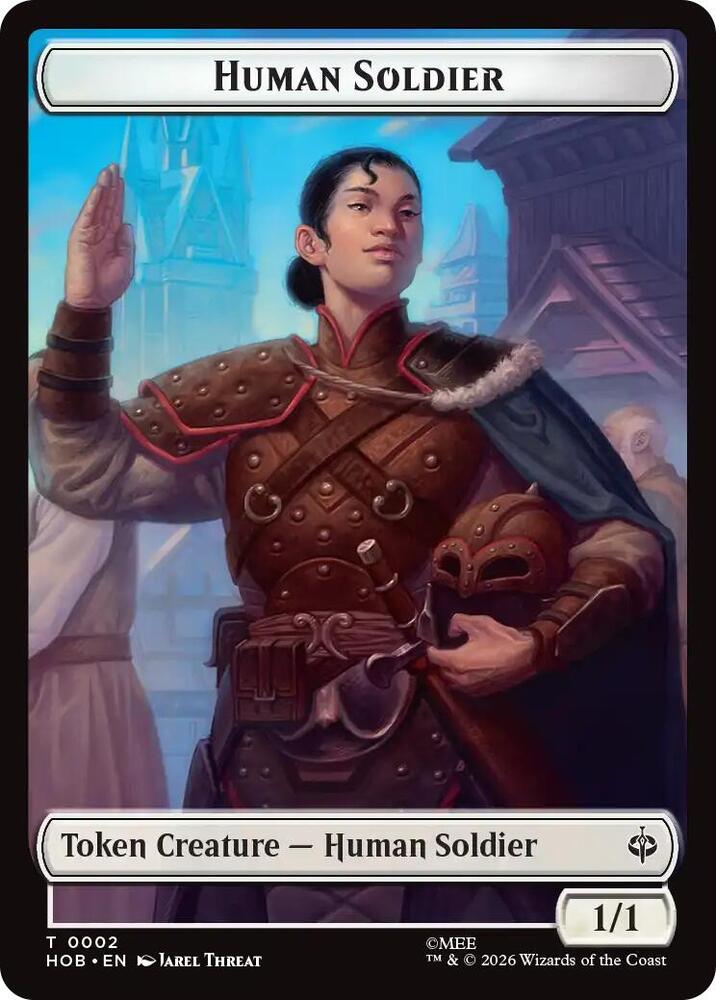 Human Soldier // Treasure (0013) Double-Sided Token