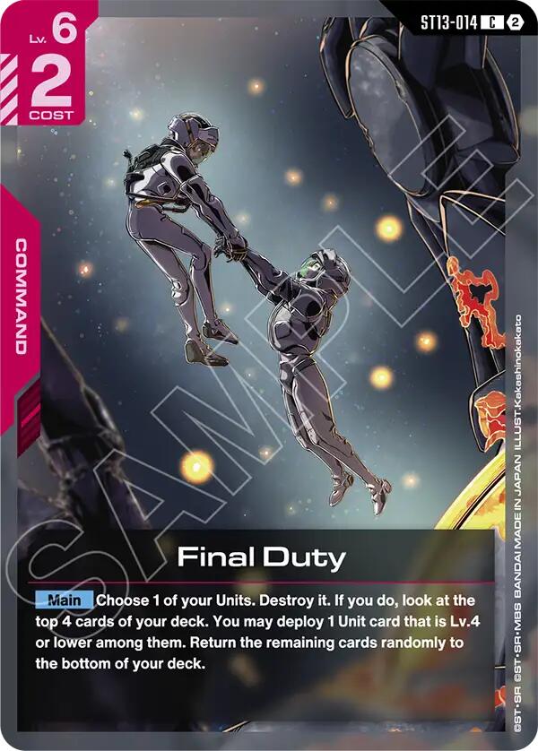 Final Duty - ST13-014 [Starter Deck 13: Silent Barrage]