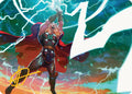 Lightning Strike Art Card (Gold-Stamped Signature)