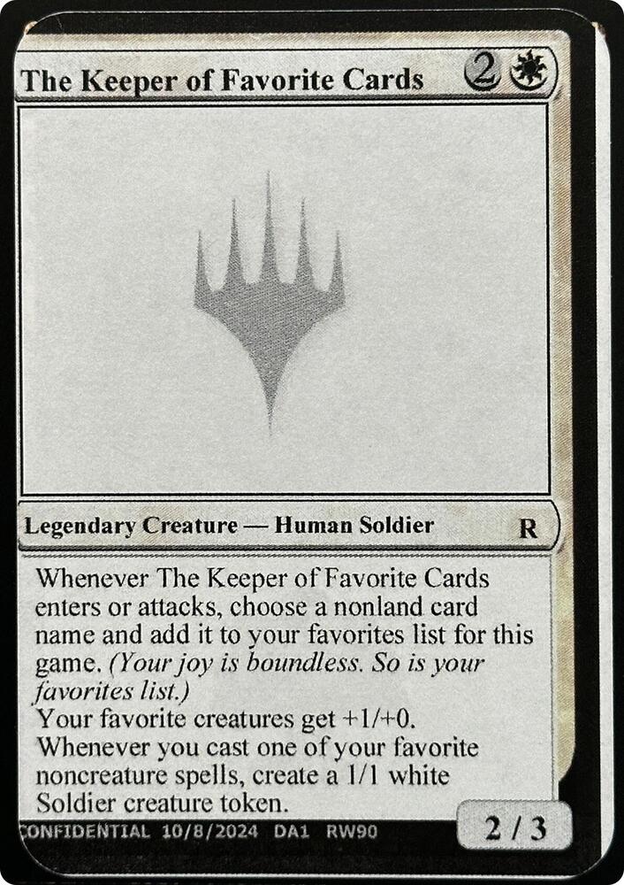 The Keeper of Favorite Cards