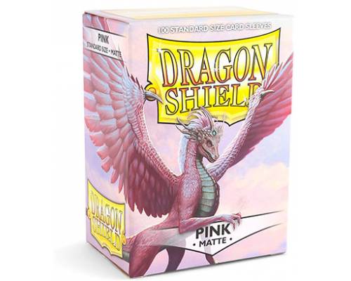 Dragon Shield Standard Card Sleeves - Box 100 - Pink MATTE