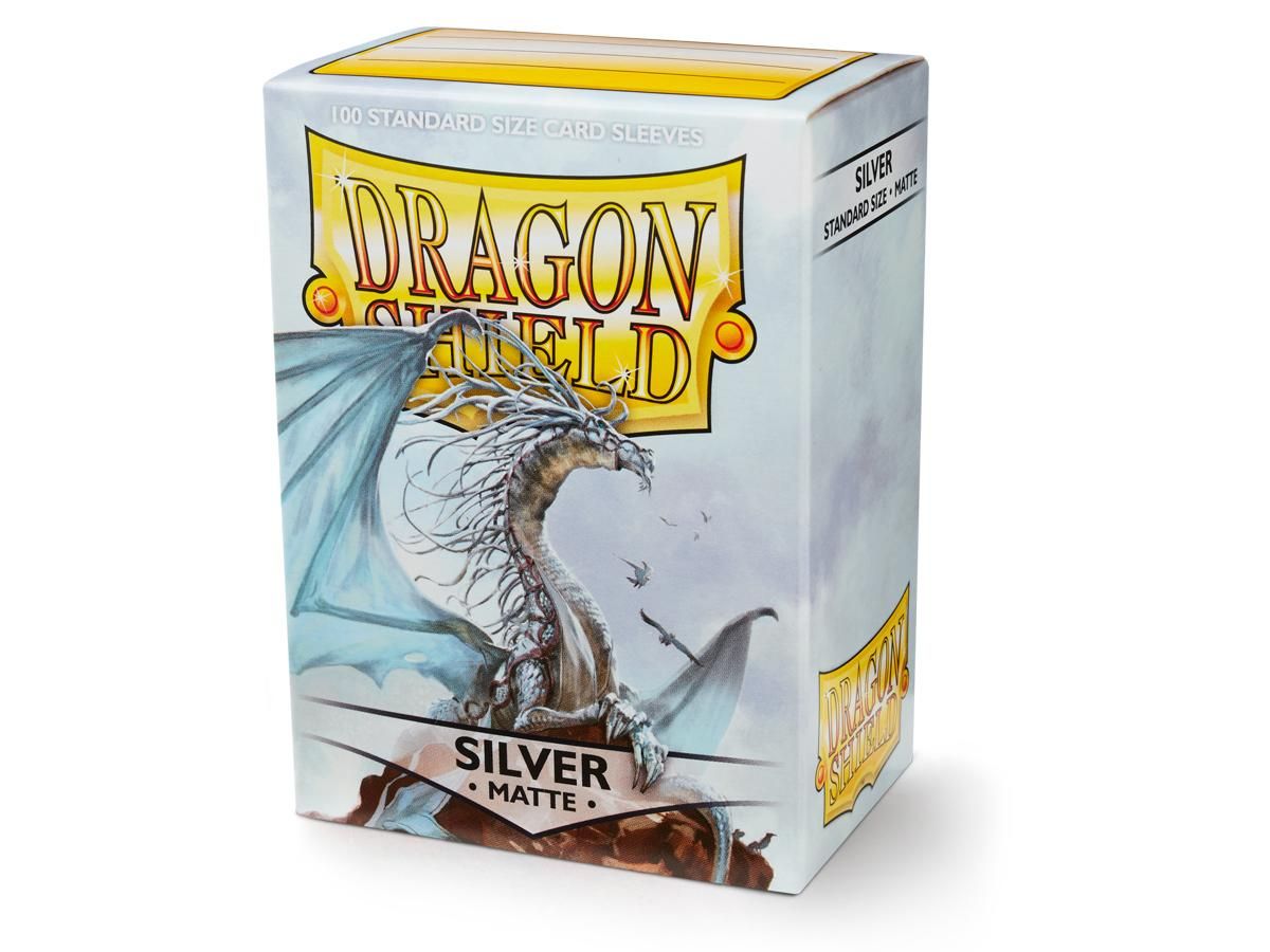 Dragon Shield Standard Card Sleeves - Box 100 - Silver MATTE