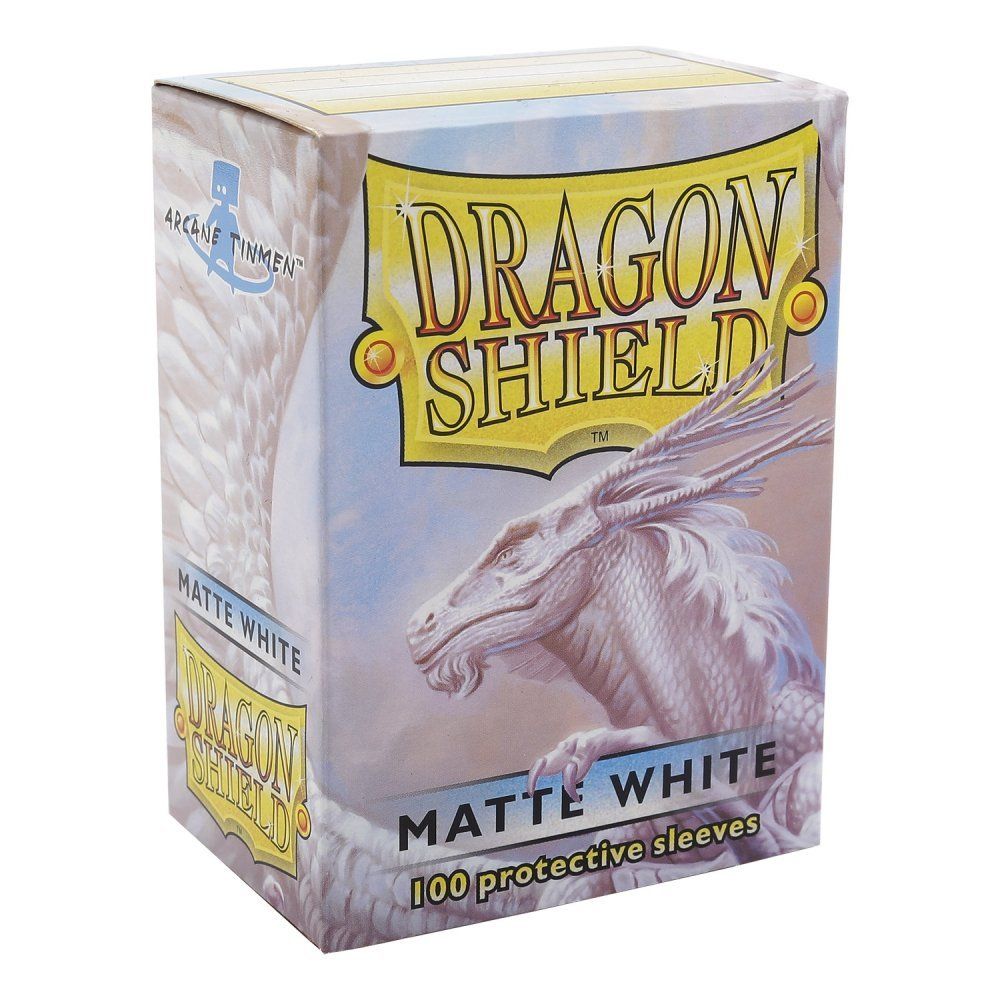 Dragon Shield Standard Card Sleeves - Box 100 - White MATTE