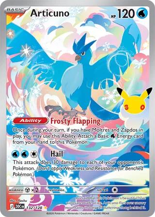 Articuno - 132/128 [ME: 30th Celebration]
