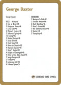 1996 George Baxter Decklist Card