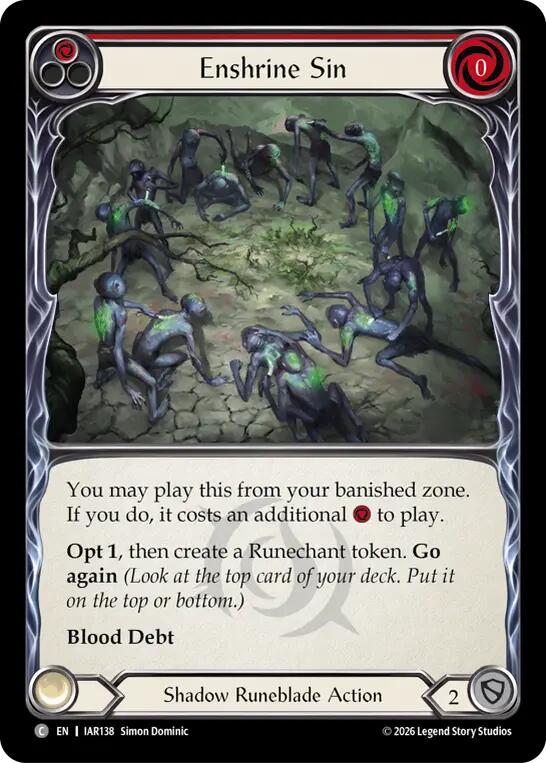 Enshrine Sin (Red) [Usurp the Shadow Throne]