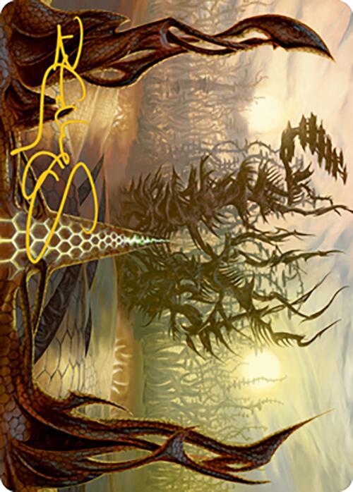 Thornglint Bridge Art Card (Gold-Stamped Signature)
