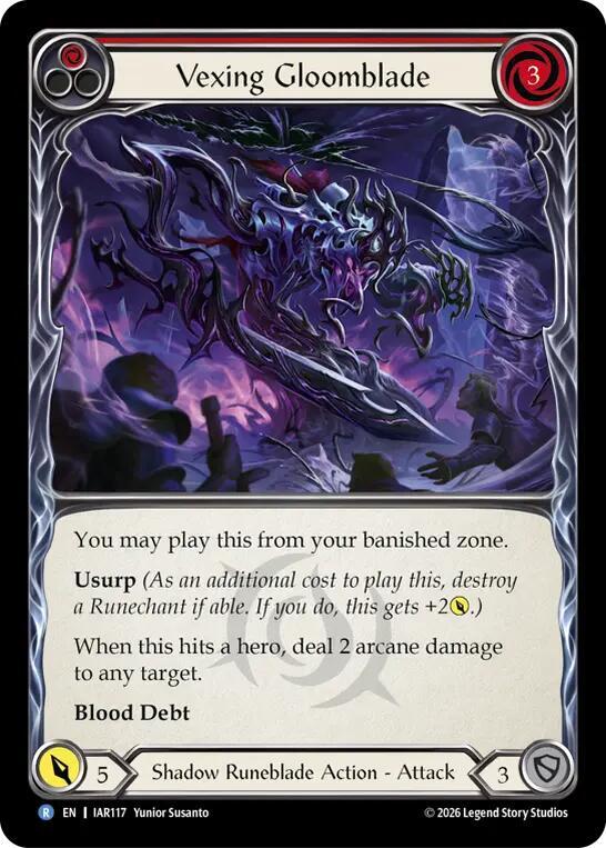 Vexing Gloomblade (Red) [Usurp the Shadow Throne]