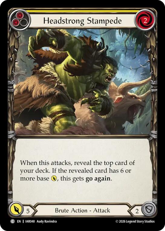 Headstrong Stampede (Yellow) [Usurp the Shadow Throne]