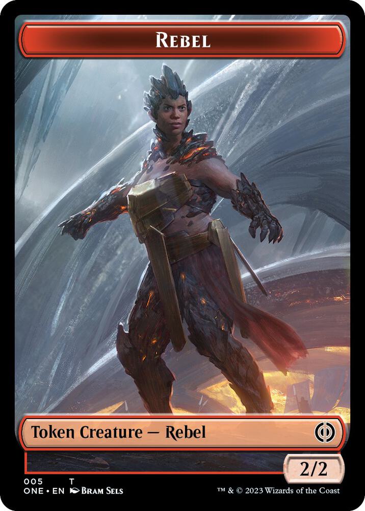Rebel // Emblem - Koth, Fire of Resistance Double-sided Token