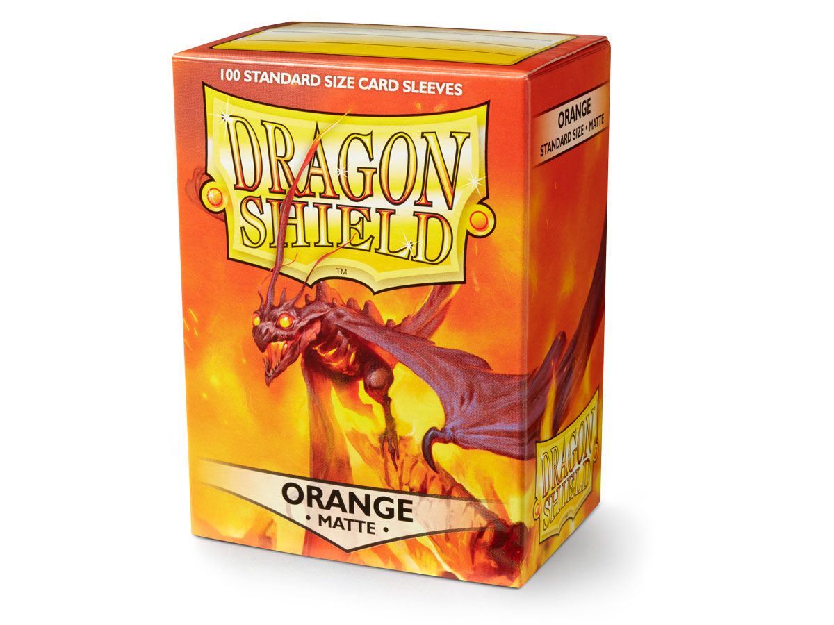 Dragon Shield Standard Card Sleeves - Box 100 - Orange MATTE