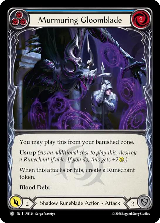 Murmuring Gloomblade (Blue) [Usurp the Shadow Throne]