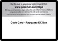 Code Card - Rayquaza EX Box
