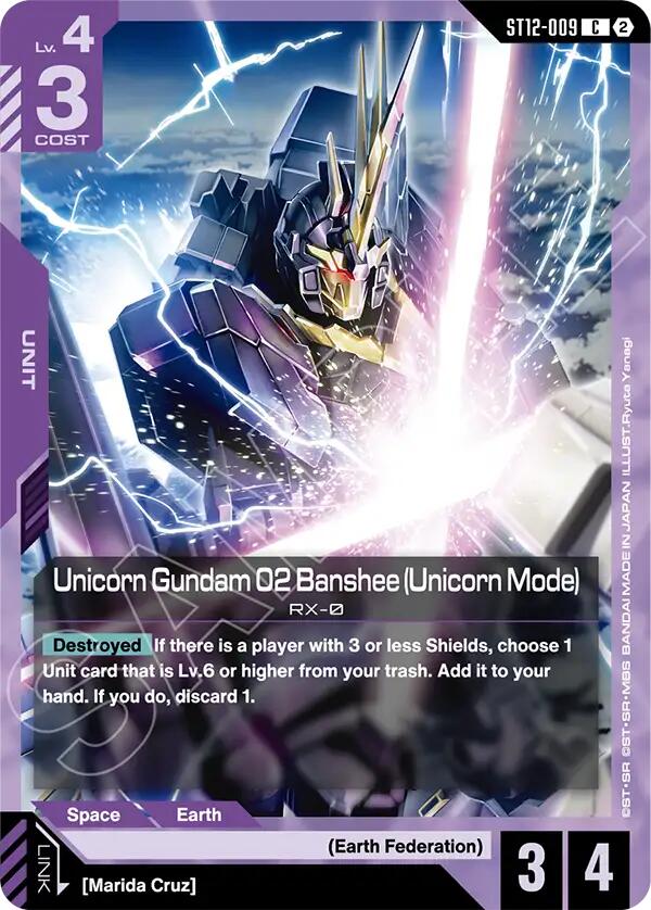 Unicorn Gundam 02 Banshee (Unicorn Mode) - ST12-009 [Starter Deck 12: Raging Onslaught]