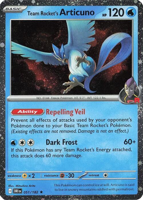 Team Rocket's Articuno - 051-182 (Cosmos Holo)