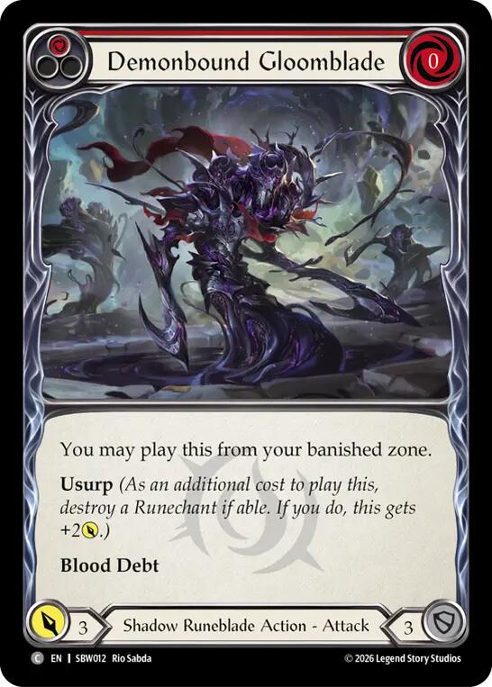 Demonbound Gloomblade (Red) [Silver Age: Usurp the Shadow Throne]
