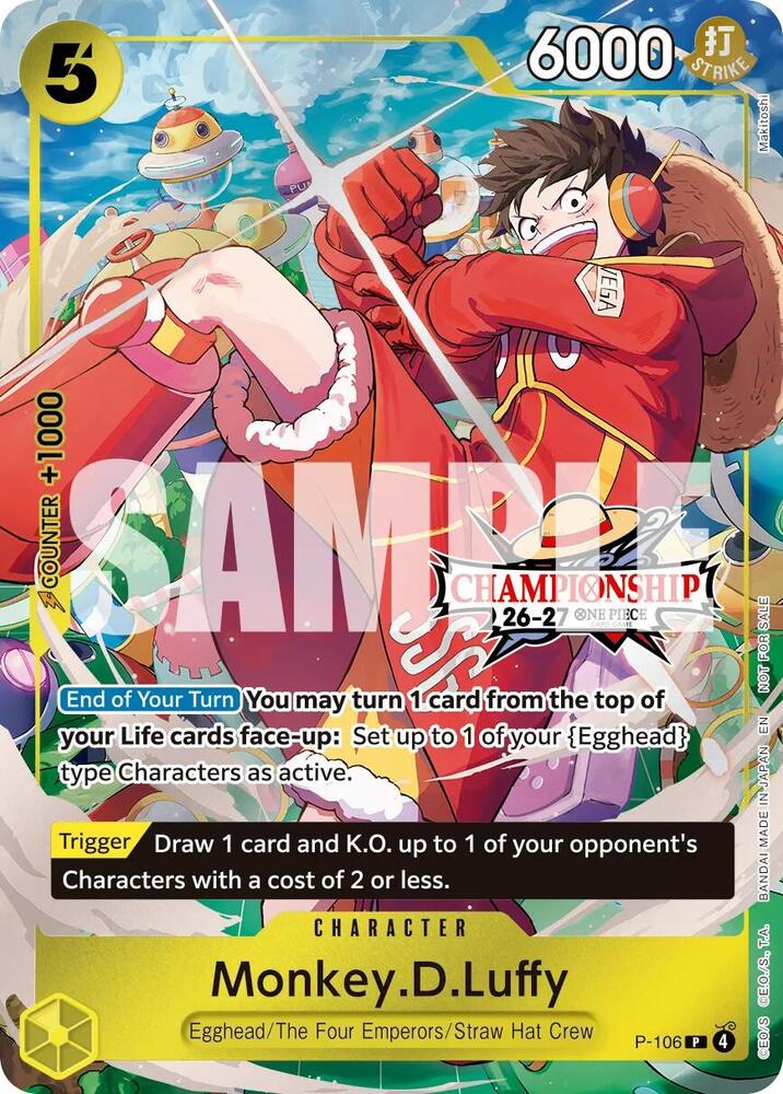 Monkey.D.Luffy (CS 26-27 Celebration Pack) - P-106 [One Piece Promotion Cards]