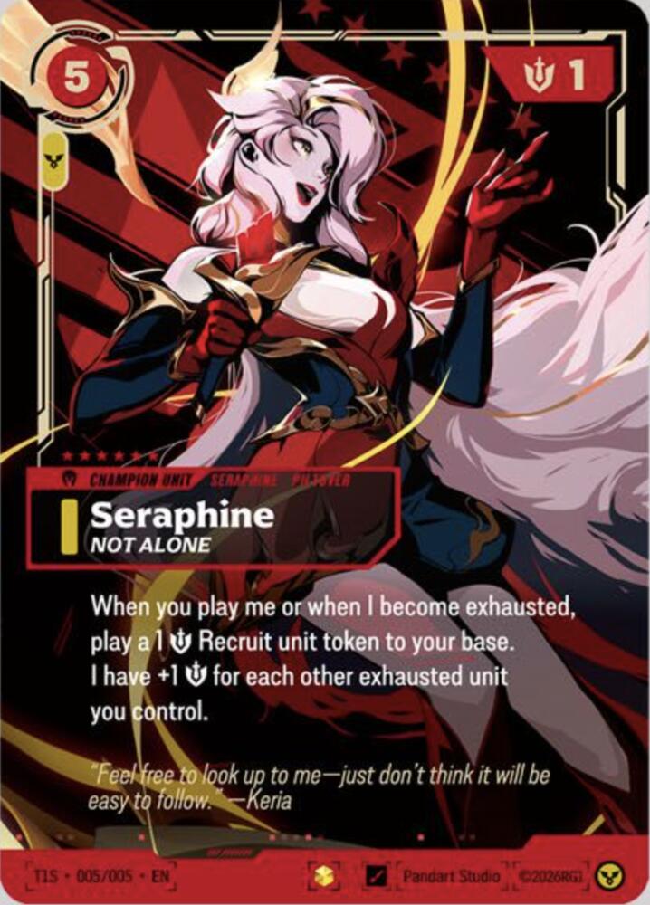Seraphine, Not Alone (T1 Worlds Champion Signature Edition Bundle) [Riftbound Promotional Cards]