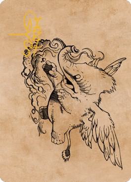 Lulu, Loyal Hollyphant Art Card (Gold-Stamped Signature)