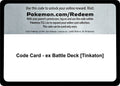 Code Card - ex Battle Deck [Tinkaton]