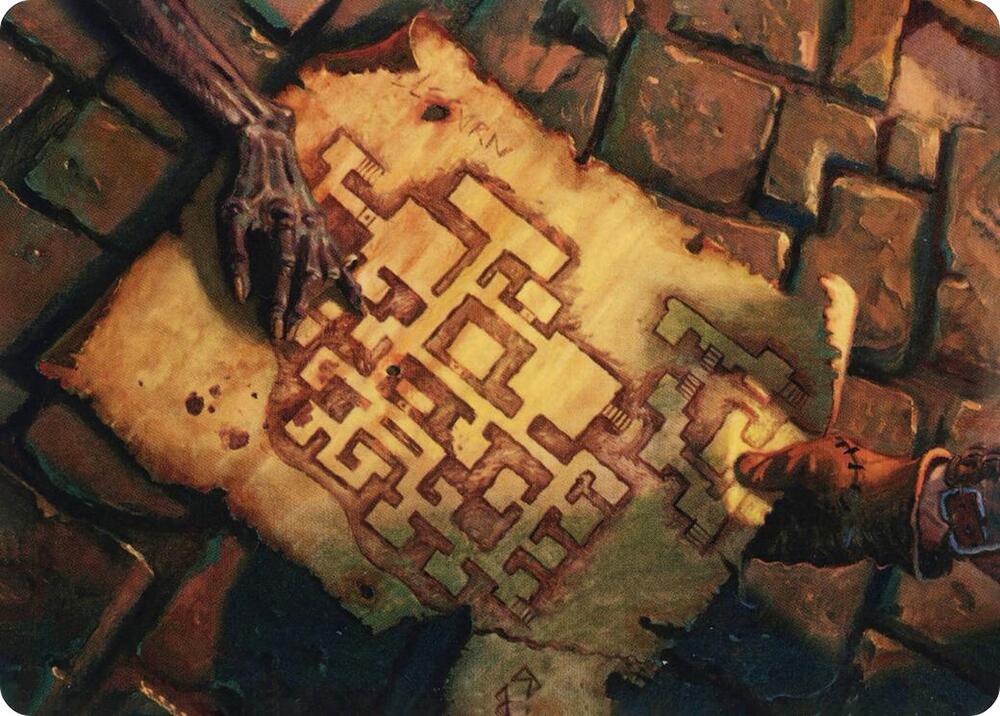 Dungeon Map Art Card